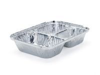 Multi Compartment Wrinklewall Aluminum Foil Container