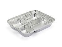 Multi Compartment Wrinklewall Aluminum Foil Container